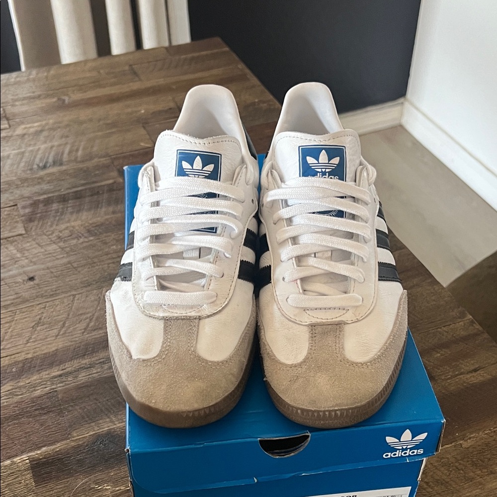 Adidas Men's White and Brown Sneakers